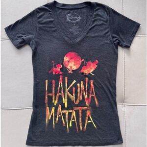 Officially Licensed Disney The Lion King Hakuna Matata V Neck T-Shirt Womens S